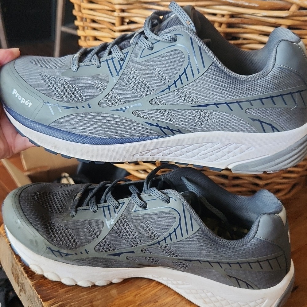 Propet One LT Gray Trainers Ortholite Gym Running Shoes Sneakers Gray sz 11 Wide - Picture 12 of 16